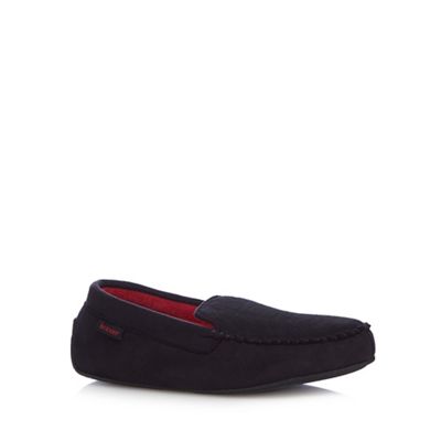 Totes Black 'Pillowstep' moccasin slippers